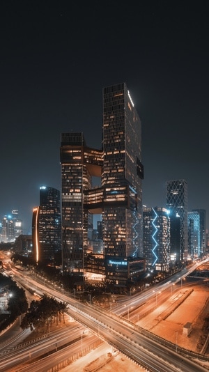 深圳-城市-腾讯大厦-夜景-城市 图片素材