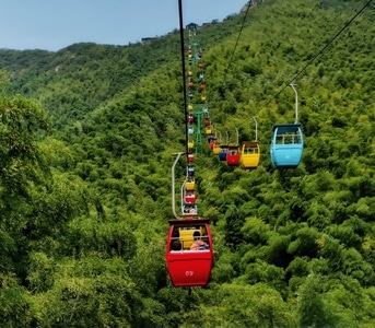 风光-去拍-手机摄影-缆车-风景 图片素材