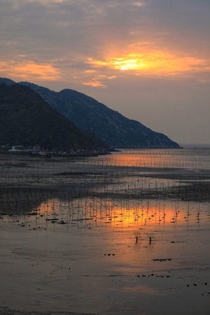 风光-手机-日落-黄昏-海边 图片素材