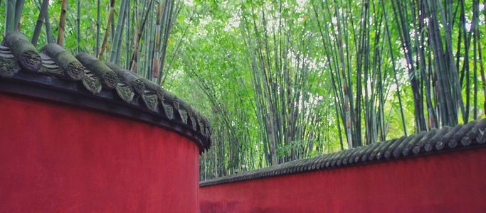 高墙-竹-风光-风景-墙 图片素材