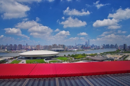 上海-蓝天-城市-城市风光-建筑 图片素材