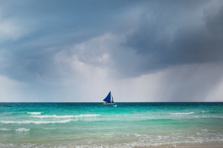 大海-帆船-风雨-风景-风光 图片素材
