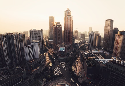 日落-城市-重庆-天际线-高楼 图片素材