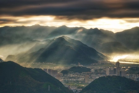 温州风光-日出-永嘉-风光-山峰 图片素材