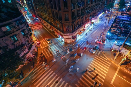 色彩-夜景-灯光-夜色-街道 图片素材