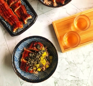 北京市-鳗鱼饭-山楂酒-早午餐-食物 图片素材