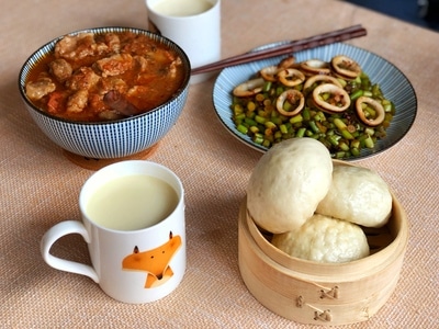 宅家美食-蒜苗-鱿鱼圈-食物-美食 图片素材