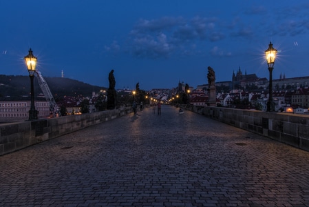 我要上封面-夜色-桥-旅拍-布拉格 图片素材