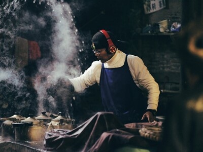 人像-人像茶馆-男性-男人-茶壶 图片素材