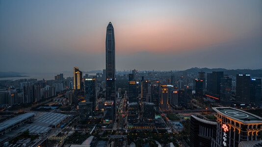城市天际线-日落-天空-落日-夜景 图片素材