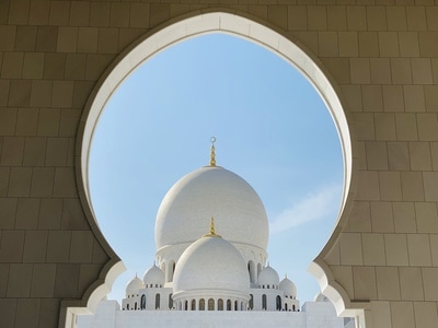 对称美-阿布扎比-清真寺-建筑-旅行 图片素材