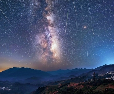 你-城市-星空-晚上-星星 图片素材