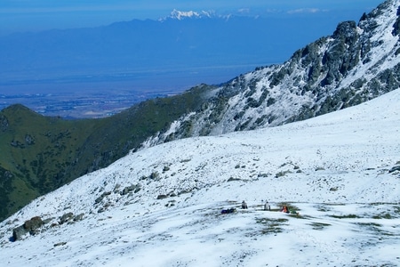 徒步-登山-风景-自然-雪景 图片素材