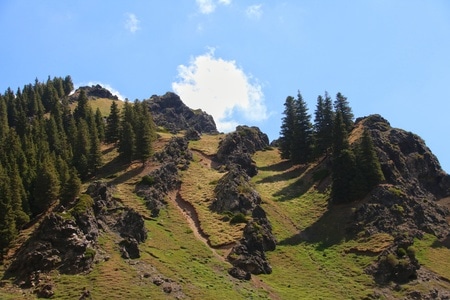 新疆-南山-狼谷-风景-风光 图片素材