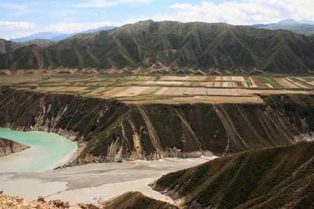 新疆-石河子-玛纳斯河大峡谷-肯斯瓦特湖-风景 图片素材
