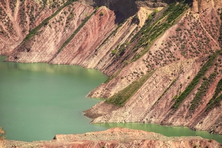 新疆-石河子-肯斯瓦特湖-湖-湖泊 图片素材