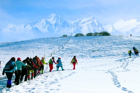 徒步-登山-风景-风光-雪景 图片素材