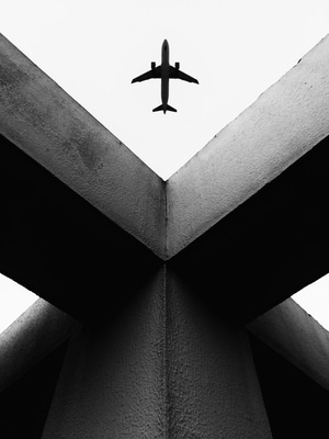 城市天际线-黑白-城市-天空-建筑 图片素材