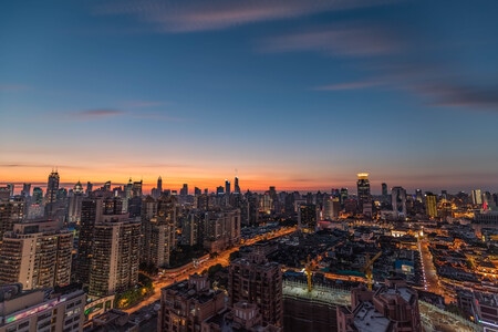 上海-城市-建筑-无人-夜景 图片素材