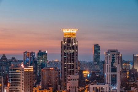 上海-城市-建筑-无人-夜景 图片素材