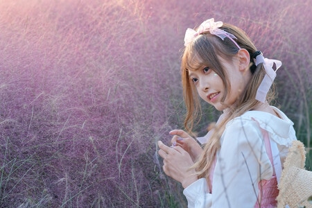 上海-公园-人像-美女-清新 图片素材