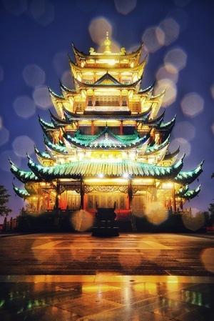 你好秋天-建筑-夜景-重庆-风光 图片素材