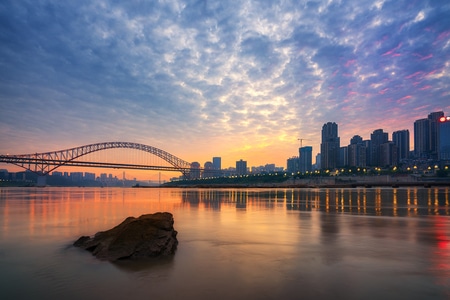 看你的城市-城市-风光-晨曦-桥 图片素材