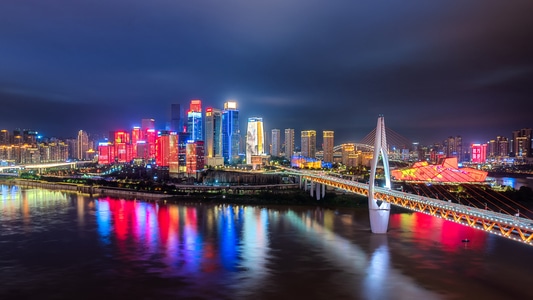 看你的城市-城市-风光-江河-桥 图片素材