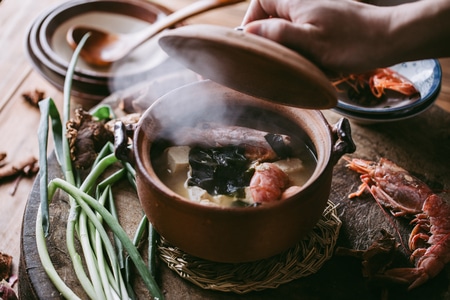 宅家美食-春天-餐具-静物-蔬菜 图片素材