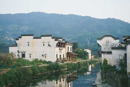 人像-旅行-攻略-黄山-古村 图片素材