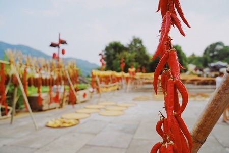 人像-旅行-攻略-黄山-古村 图片素材