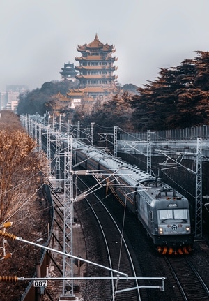 武汉加油-黄鹤楼-火车-建筑-黄鹤楼 图片素材