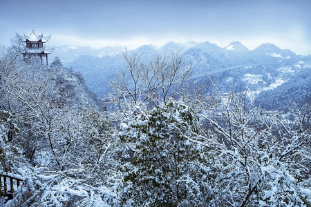 风雪-城市-风光-进摄镜像-风景 图片素材