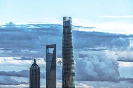 台风-上海-市中心-爬楼-建筑 图片素材