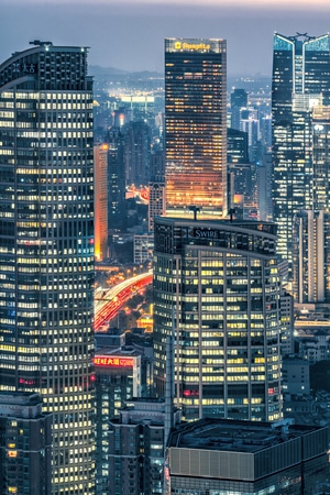 看你的城市-落日-建筑-色彩-上海 图片素材