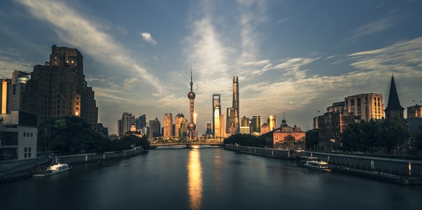风光-城市-魔都-建筑-日落 图片素材