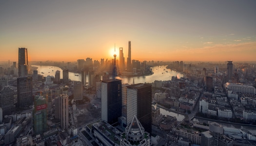 你好2020-上海-色彩-城市-爬楼 图片素材
