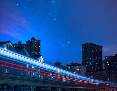 城市-风光-车轨-重庆-夜景 图片素材