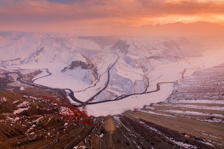 雪山-冰雪-峡谷-安集海大峡谷-安集海 图片素材