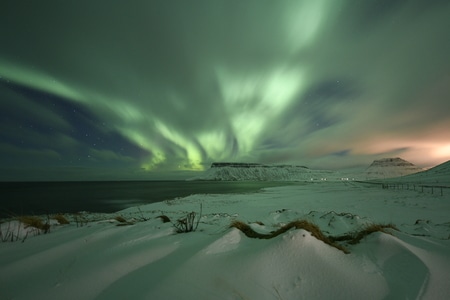 夜色-北极光-冰岛-风光-风景 图片素材