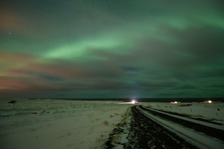 夜色-北极光-冰岛-风光-风景 图片素材