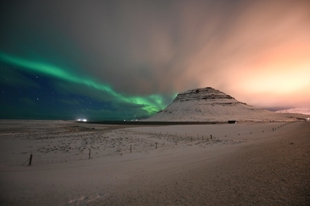 夜色-北极光-冰岛-北极光-夜景 图片素材