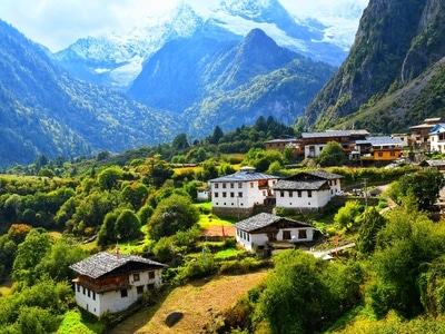 风光-梅里雪山-雨崩上村-风光-风景 图片素材