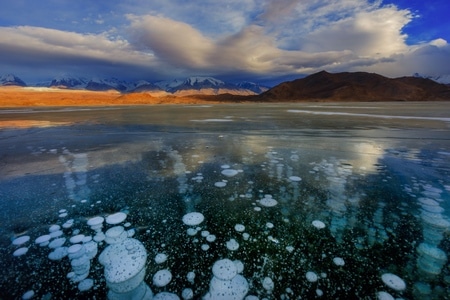 光影-风光-色彩-雪山-冰湖 图片素材