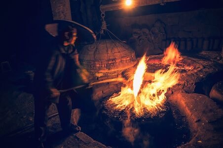 原创-人文-男性-男人-火焰 图片素材