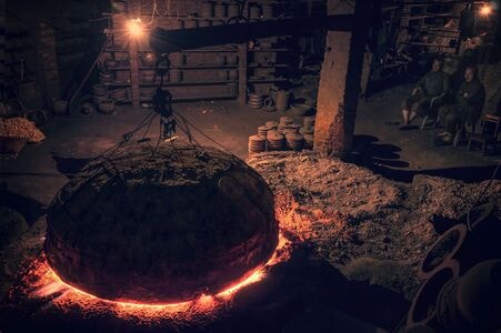 原创-人文-房屋-陶窑-室内 图片素材
