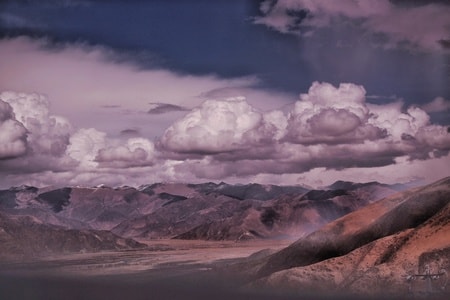 西藏-拉萨-高原-云朵-火山 图片素材