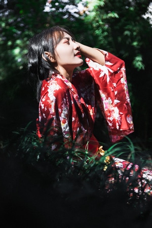 人像-和服-胶片-美女-女性 图片素材