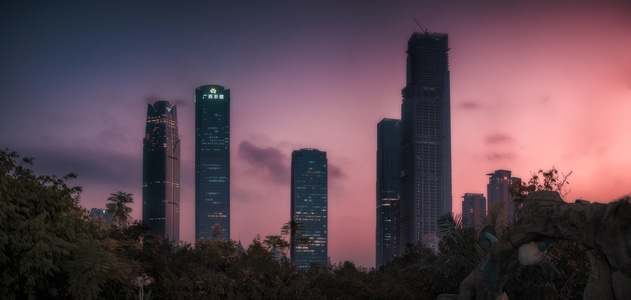 暖-南宁-日落-色彩-城市 图片素材