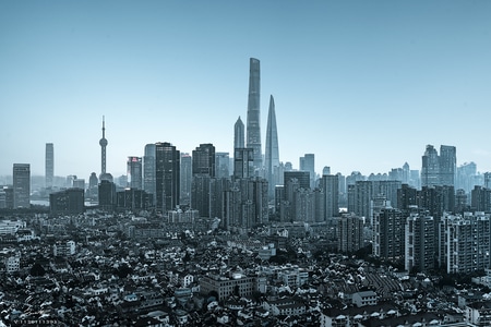 城市建筑-城市风光-风光-上海-创意 图片素材